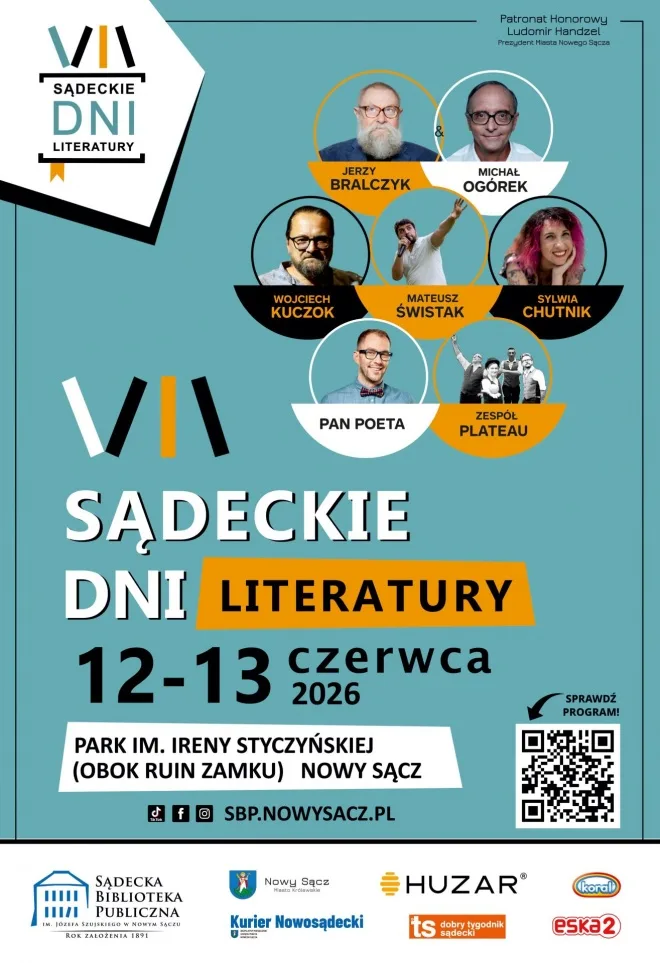 VII Sądeckie Dni Literatury - program wydarzenia