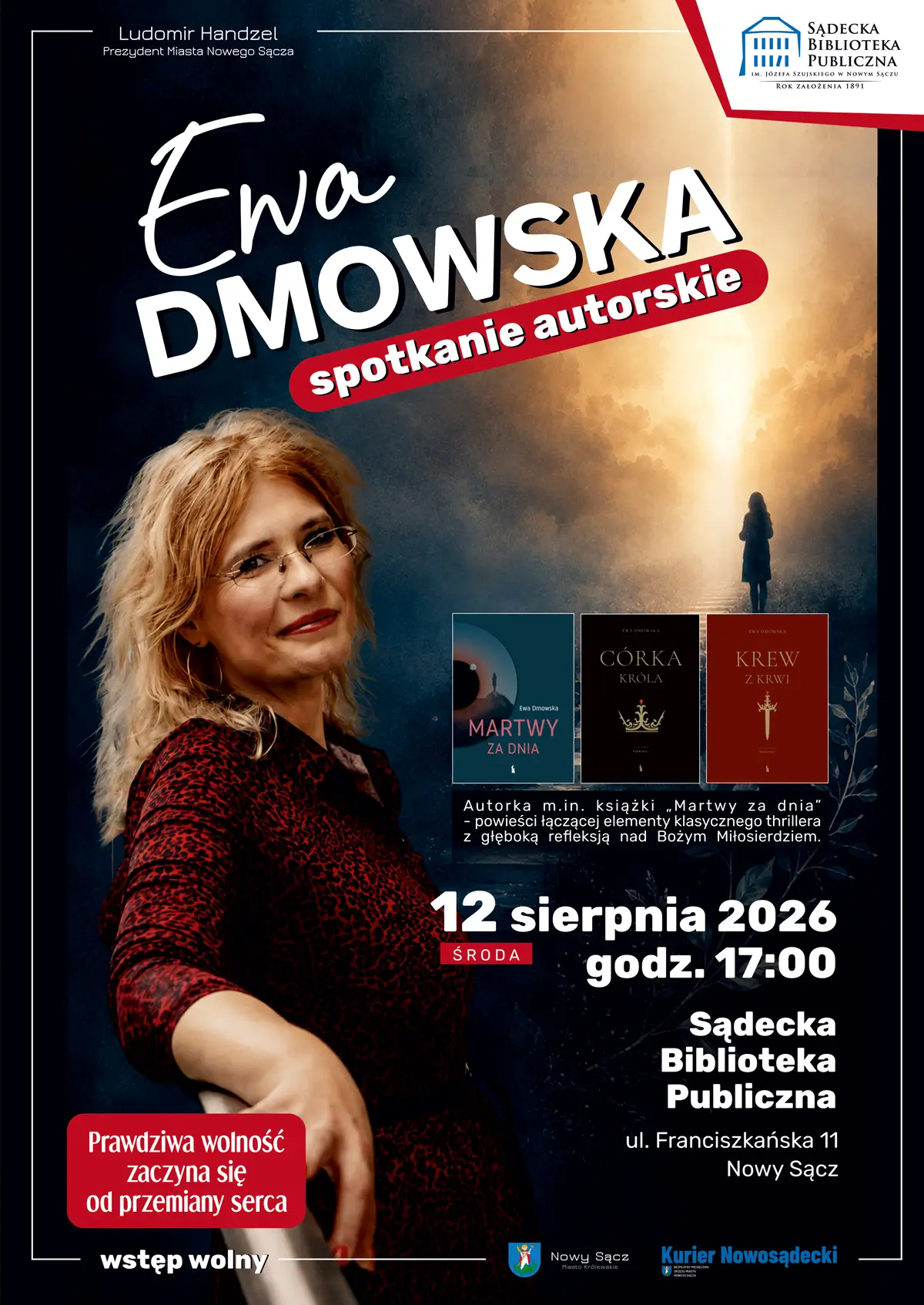 Ewa Dmowska z wizytą w Nowym Sączu: spotkanie autorskie