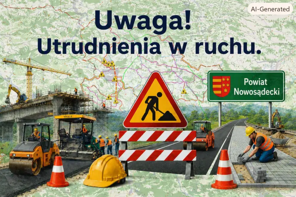 Utrudnienia na drogach powiatowych