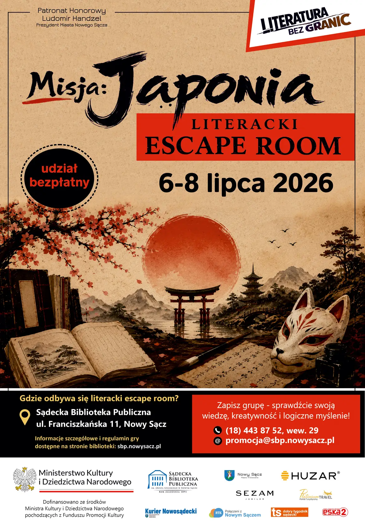 Literacki Escape Room "Misja Japonia" w Nowym Sączu
