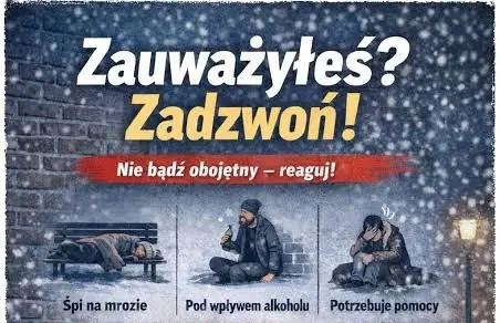 Ostrzeżenie przed niskimi temperaturami - Reaguj, aby pomóc potrzebującym!