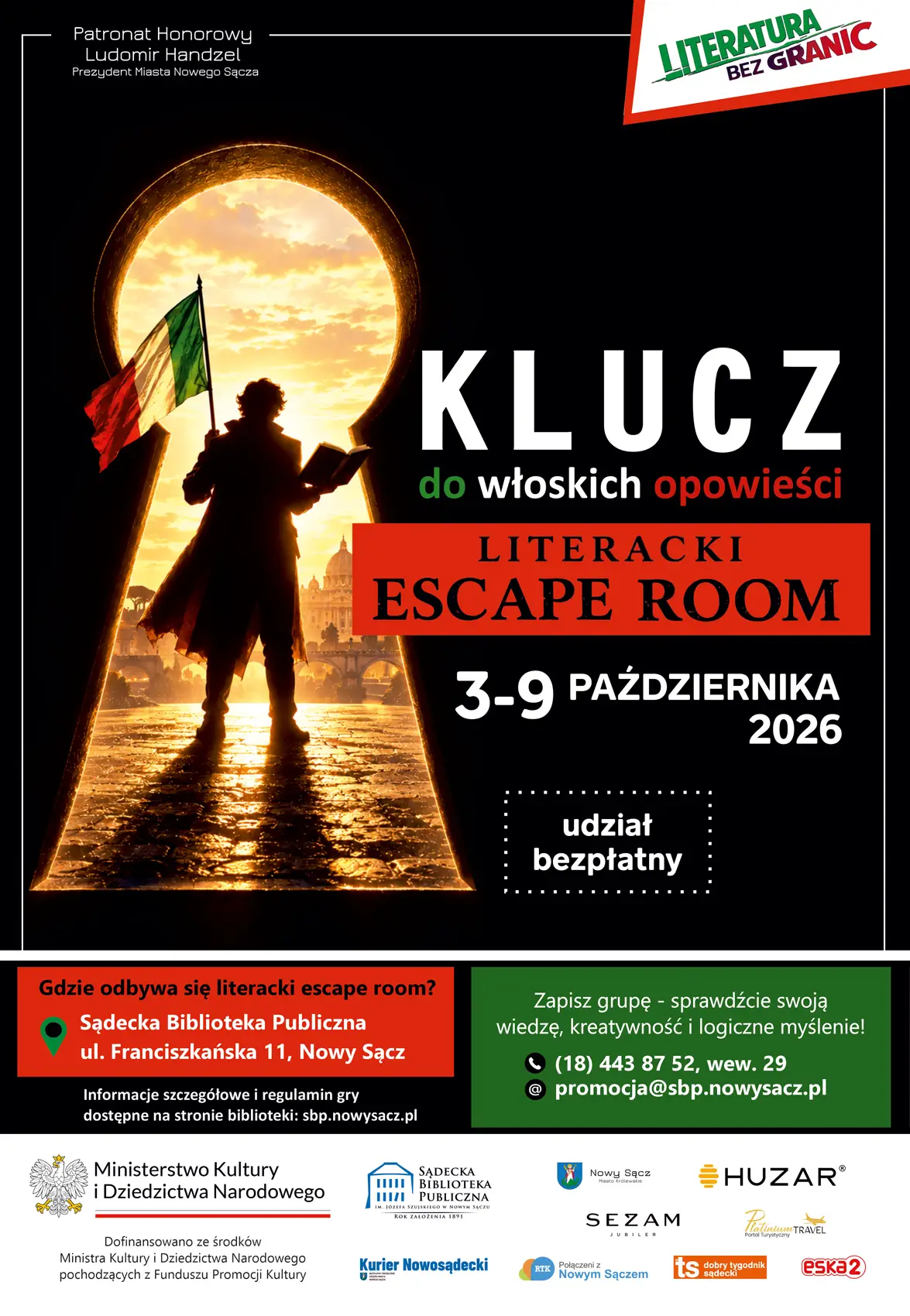 Literacki escape room „Klucz do włoskich opowieści”