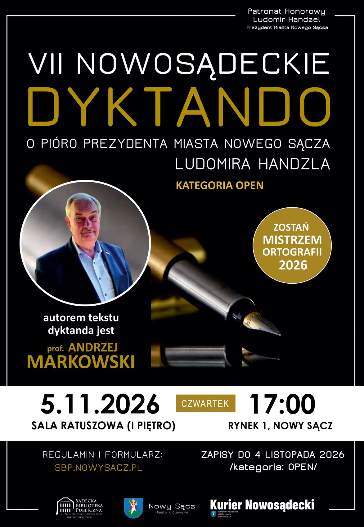 VII Nowosądeckie Dyktando o Pióro Prezydenta Nowego Sącza
