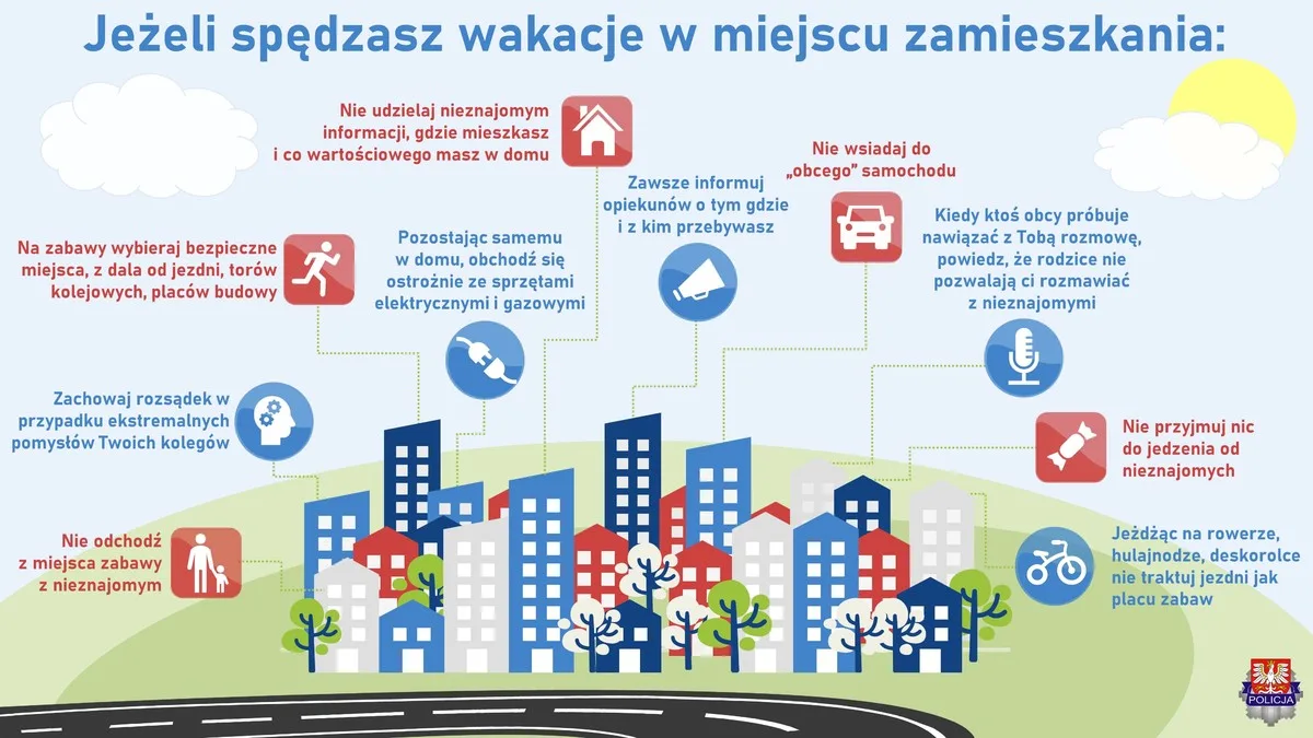 Bezpieczne wakacje w miejscu zamieszkania – wskazówki dla dzieci i młodzieży