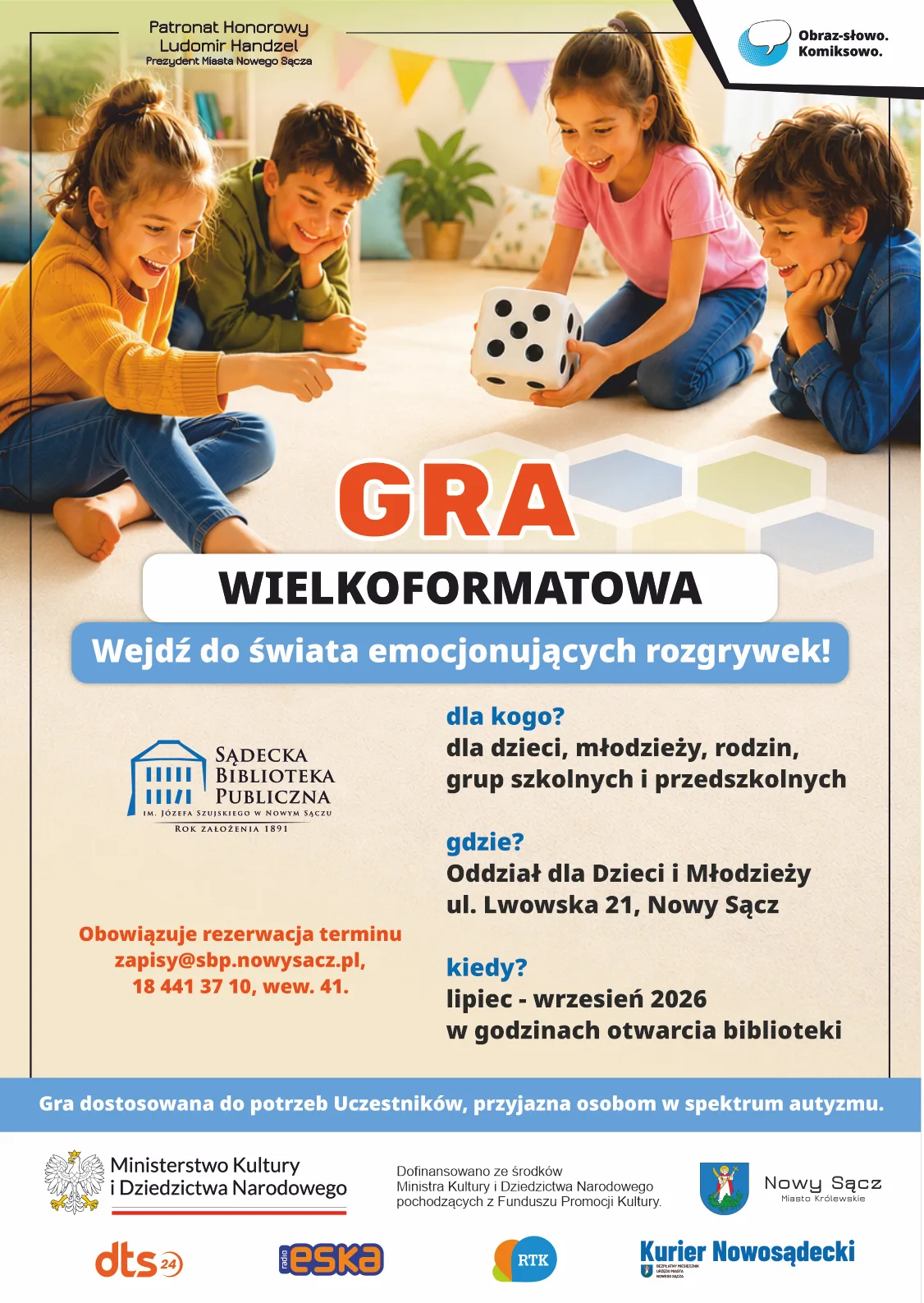 W lipcu w Oddziale dla Dzieci i Młodzieży odbędzie się gra wielkoformatowa
