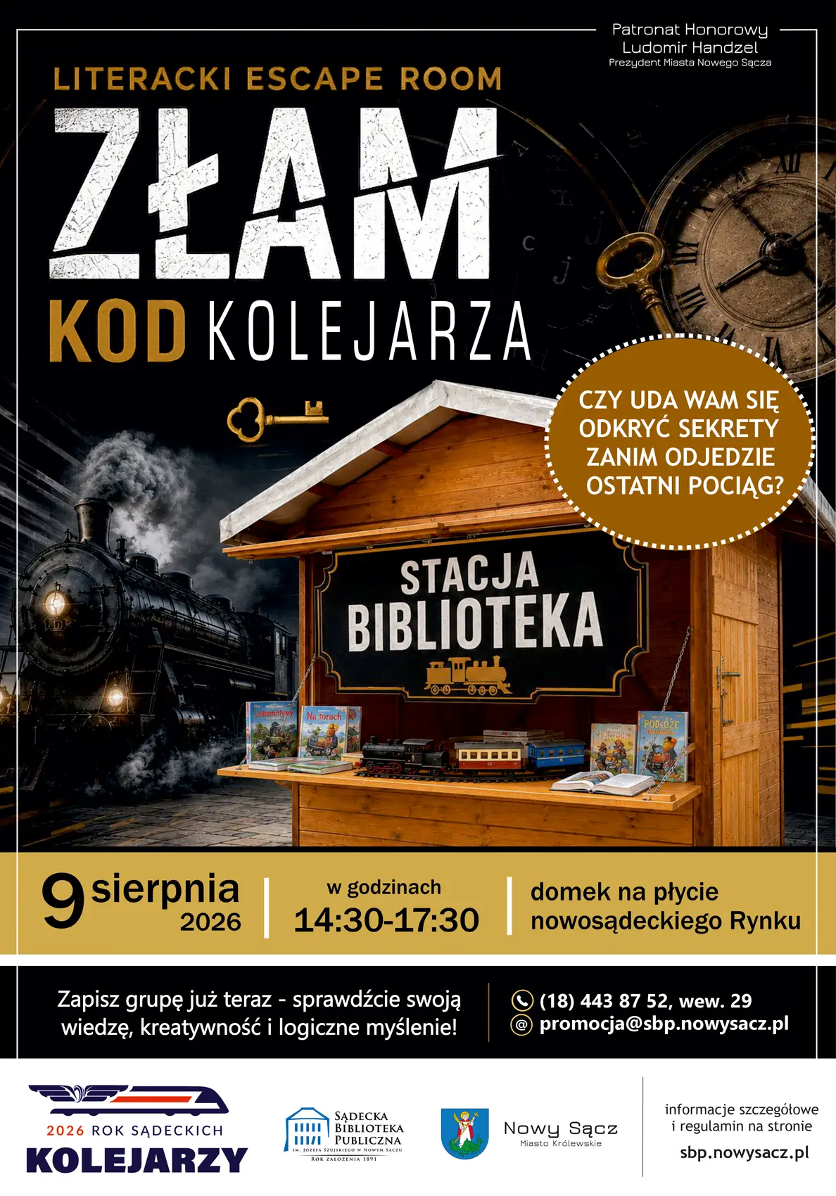 Literacki escape room 'Złam kod kolejarza' - wyzwanie dla miłośników zagadek